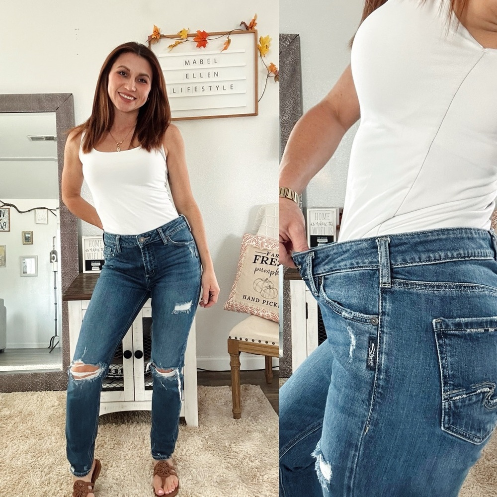 Silver Jeans High Rise Blue Mazy Skinny Jean size 29 - Picture 6 of 6
